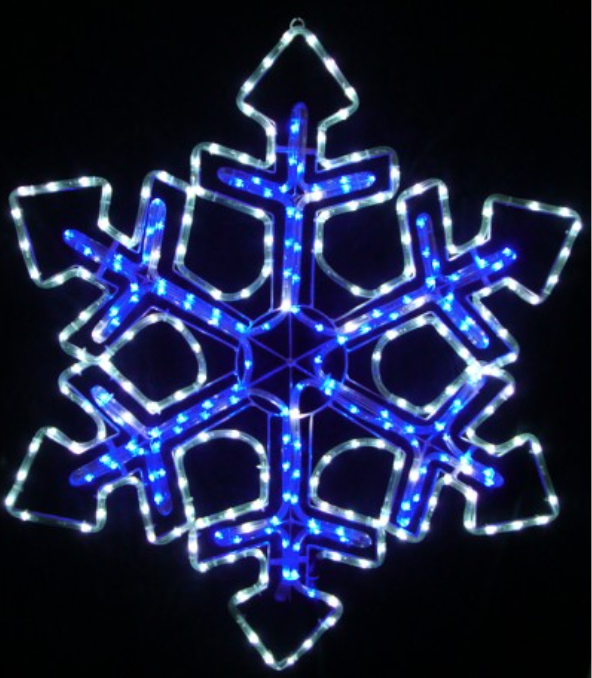 OZDOBA VO-LED SNOWFLAKE (VLOČKA MODRO-BIELA) 92X92CM !!!18HC050!!!